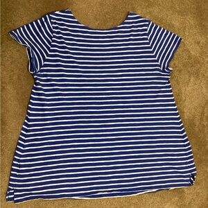 Old Navy Maternity XXL Blue  and White Striped Shirt